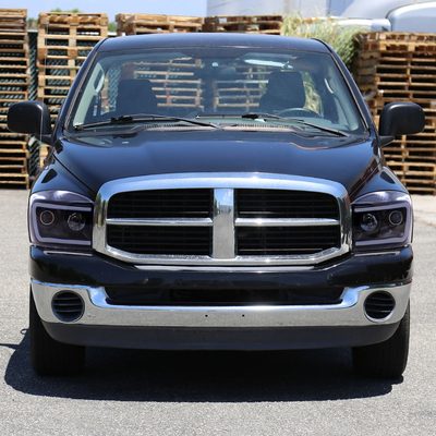 2006-2008 Dodge RAM 1500/ 06-2009 2500 3500 LED CBar Projector Headlights Smoke