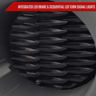 For Infiniti G37 2008-13 / Q60 Coupe 2014-15 LED Tail Lights Switchback Sequential Turn Signals Black Housing Smoked Lens
