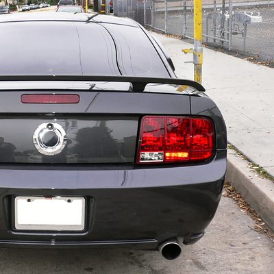 2005-2009 Ford Mustang Sequential Tail Lights Chrome Housing/Red Lens