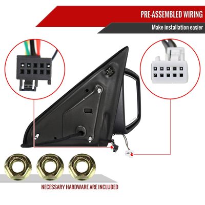 2013-2019 Dodge RAM Chrome Heated Side Mirror Turn Signal Passenger Side