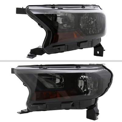 2019-2022 Ford Ranger XL/XLT Factory Halogen Headlights Glossy Black/Smoke