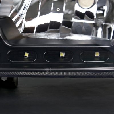 2006-2010 Dodge Charger 1PC LED Light Factory Headlights Amber Reflector Black