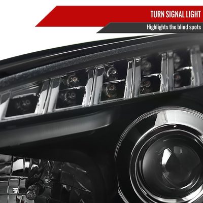 2008-2012 Chevy Malibu LS LT LTZ Hybrid LED Headlights LED Signal Lights Black