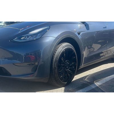 2020-2024 Tesla Y Wheel Cover Hubcaps Gloss Black 4Pcs ABS Plastic