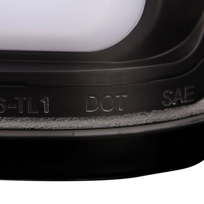 2004-2015 Nissan Titan LED Tail Lights with White LED Tube Matte Black/Clear