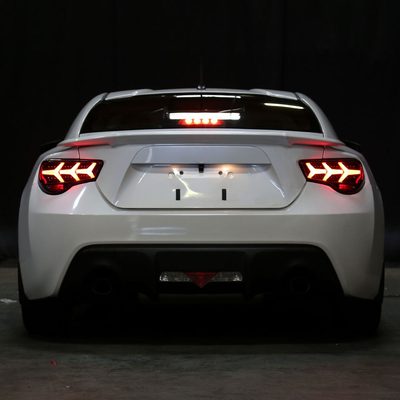2013-2016 Scion FRS/ Subaru BRZ Lambo LED Tail Lights Glossy Black/Smoke Lens