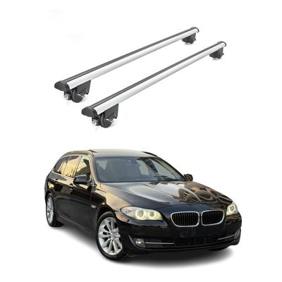 2010-2016 BMW 5 Series F11 Wagon Roof Rack Cross Bars Silver