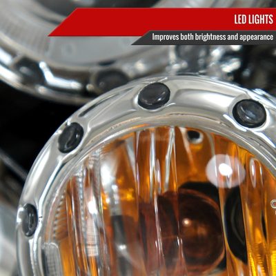 2007-2015 Mini Cooper R55 R56 R57 R58 R59 Single Halo Headlights Chrome