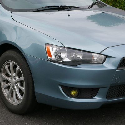 2008-2012 Mitsubishi Lancer H11 Fog Lights Kit Chrome Housing/Yellow Lens