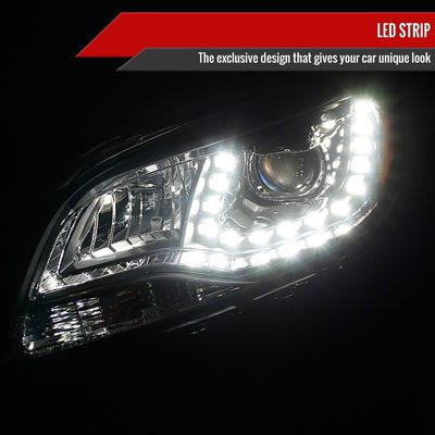 2013-2015 Chevy Malibu Projector Headlights Matte Black Housing/Clear Lens