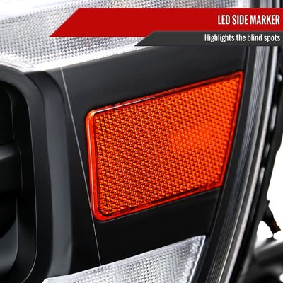 2019-2024 Dodge RAM 1500 Sequential LED Turn Signal Projector Headlights Black