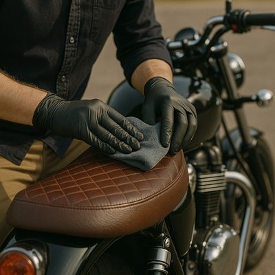 WASH&WHIPS MotoPro Motorcycle Detailing Kit - Bug Remover, Leather Care, Ceramic Spray