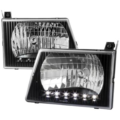 1992-2006 Ford Econoline Factory Headlights SMD LED Light Strip Matt Black