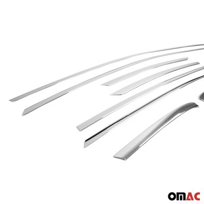 2011-2019 Ford Fiesta Upper Window Molding Trim Streamer Stainless Steel Silver 8 Pcs