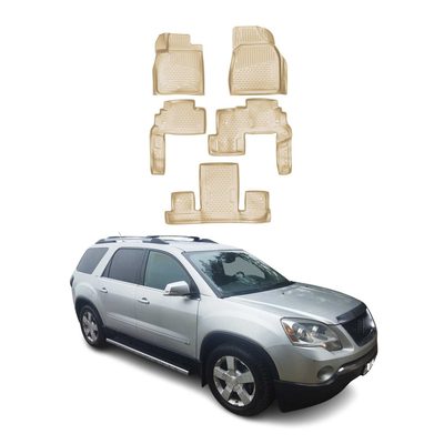 2007-2016 GMC Acadia Floor Mats Liners Full Set All Weather Beige