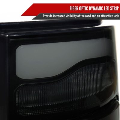 2013-2018 RAM 1500/2500/3500 Sequential Signal LED Tail Lights Black/Smoke