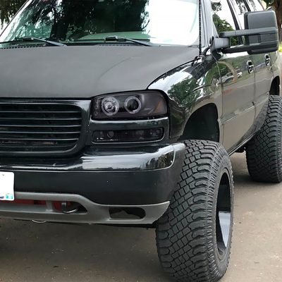 1999-2006 GMC Sierra/00-2006 Yukon/Yukon XL Dual Halo Projector Headlights Black