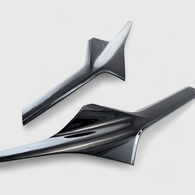 2019-2022 Chevrolet Blazer Grille Overlay Gloss Black 2Pcs ABS Plastic