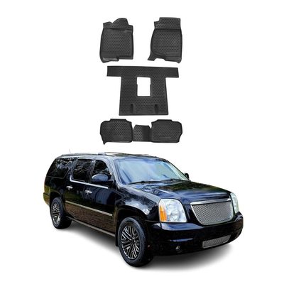 2007-2014 GMC Yukon XL 1500 / XL 2500 OMAC Floor Matss Liner Black TPE 5Pcs
