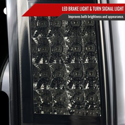 2005-2010 Hummer H3 LED Tail Lights Chrome Housing/Smoke Lens