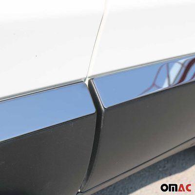 2015-2024 Jeep Renegade Side Door Molding Trim Skirt Garnish Steel Silver 4x