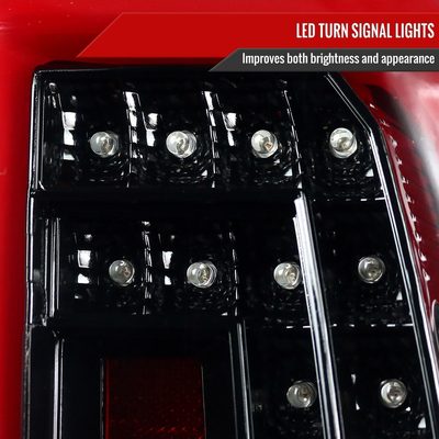 2015-2020 GMC Yukon/Yukon XL Denali SLE/SLT LED Tail Lights Jet Black/Clear