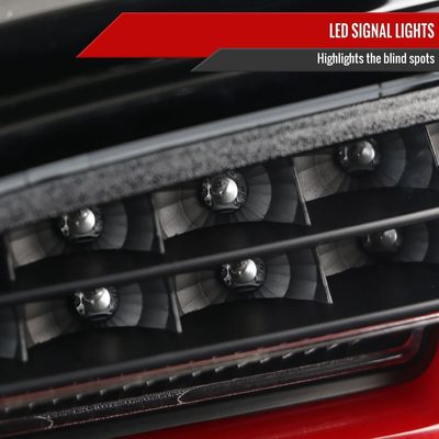 2004-2007 BMW E60 5 Series Sedan LED Tail Lights Black Housing/Clear Lens
