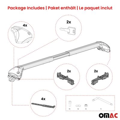 Roof Rack Cross Bars Luggage Carrier for Mazda MPV LV 1995-1999 Aluminium Silver