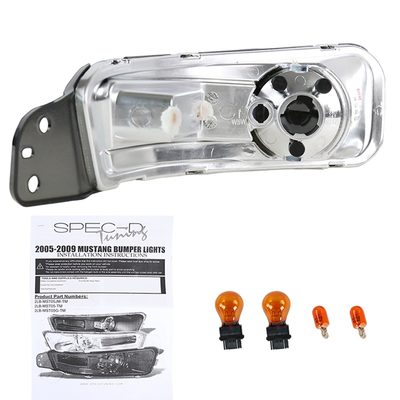 2005-2009 Ford Mustang Factory Style Bumper Lights Chrome Housing/Smoke Lens