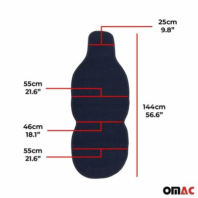 Mazda Antiperspirant Front Seat Cover Pads Black Dark Blue 2 Pcs