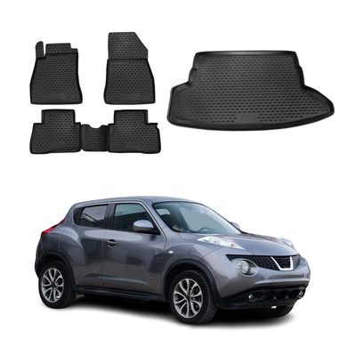 2011-2014 Nissan Juke Floor Mats & Cargo Liner Full Set All Weather Black