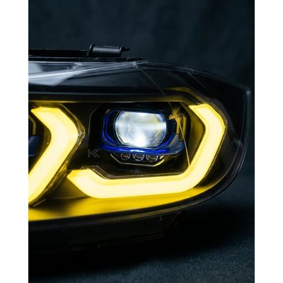 BMW 3 Series E90 LED Headlight Assembly with Dual-Color DRL 2005 - 2012