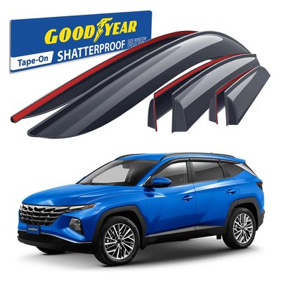 Goodyear Wind Deflectors for Hyundai Tucson 2022-2026 Tape-On Premium Smoke 6Pcs