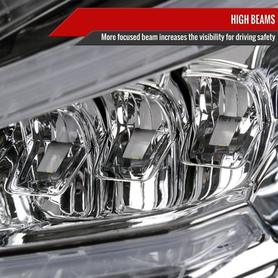 2008-2011 Mercedes Benz W204 C-Class Full LED Projector Headlights Chrome