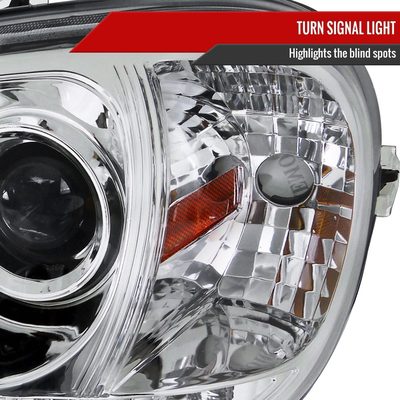 2002-2005 Mercedes Benz W163 ML Class Projector Headlights LED Light Chrome