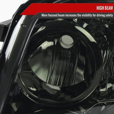 2004-2007 Toyota Highlander Factory Style Headlights Chrome/Smoke Lens