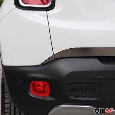 2015-2018 Jeep Renegade Rear Trunk Molding Trim Stainless Steel Dark 3 Pcs
