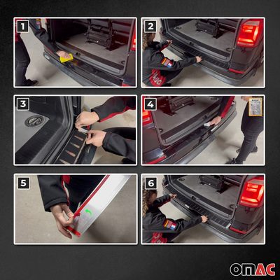 2012-2018 Ford Focus Hatchback Rear Bumper Sill Cover Guard Stainless Steel