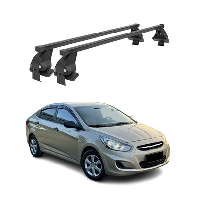 2012-2017 Hyundai Accent Sedan Roof Rack Cross Bars Black