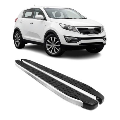 2010-2015 Hyundai Tucson Running Boards Side Steps Silver & Black