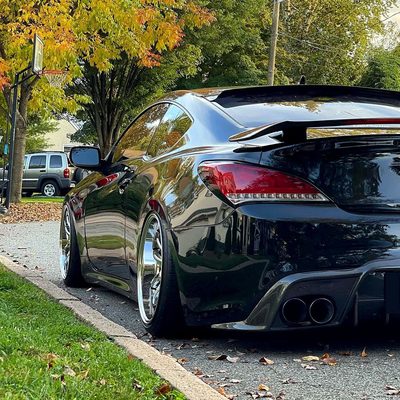 2010-2016 Hyundai Genesis Coupe White Bar LED Tail Lights Chrome/Red