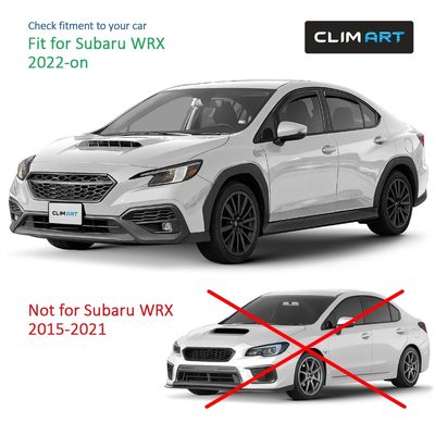 Clim Art Wind Deflectors for Subaru WRX 2022-2026 In-channel Dark Smoke 4Pcs
