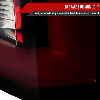 2015-2020 GMC Yukon/Yukon XL Denali SLE/SLT LED Tail Lights Chrome/Red Smoke