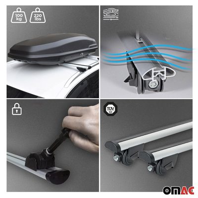 2022-2026 Mercedes EQA Roof Rack Cross Bars Silver