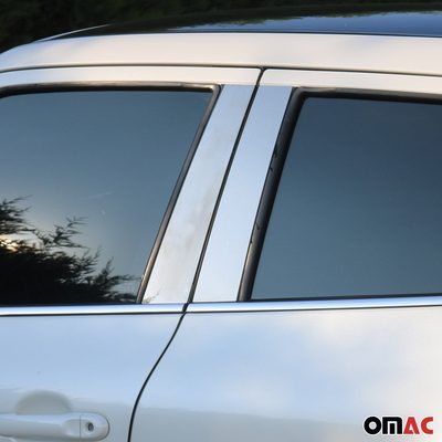 2011-2014 Jeep Grand Cherokee Window Pillar Posts Door Trim Stainless Steel Silver 6x