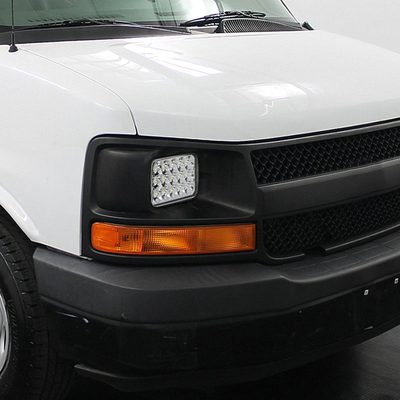 Universal 4"x6" 15-LED Sealed Beam Headlights w/ H4 Plug Black Alu Housing/PMMA
