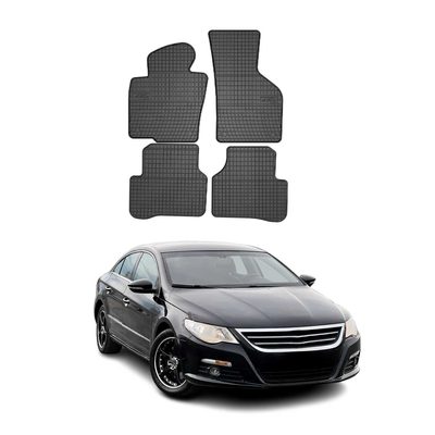 2009-2017 Volkswagen Passat CC Floor Mats Liners Full Set All Weather Rubber Black
