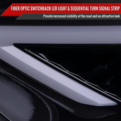 2013-2016 Ford Fusion Sequential Turn Signal Projector Headlights Smoke