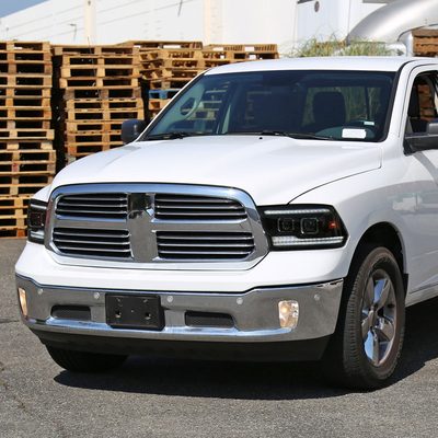 2009-2018 Dodge RAM 1500 / RAM 2500 3500 Headlights Matte Black/Smoked