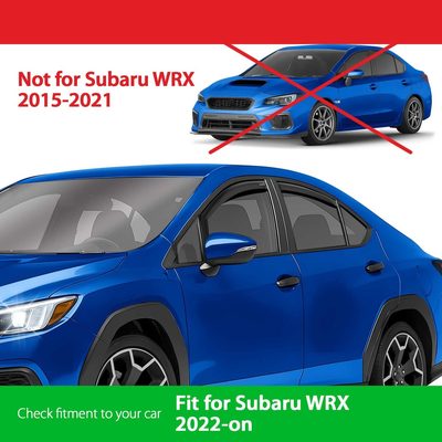 Goodyear Wind Deflectors for Subaru WRX 2022-2026 In-channel Premium Smoke 4Pcs
